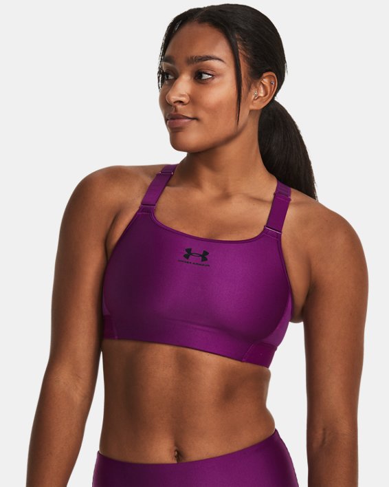 Brassière de sport HeatGear® Armour High pour femme, Purple, pdpMainDesktop image number 0